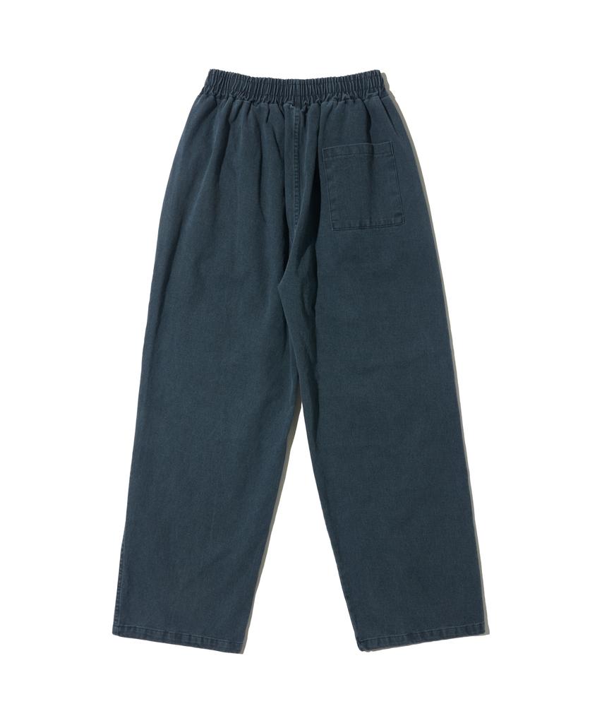 OTHERFITS Bio One-Pleat Wide Cotton Pants (Navy)