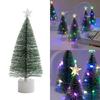 Mini Artificial Christmas Tree with LED Light for Tabletop Desk Home Holiday Gift Christmas Decorations Pine Needle Tree