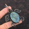 Подвеска из лабрадорита с драгоценным камнем, медная проволока, кулон, медные украшения ручной работы, очень красивая подвеска в виде черепахи, изысканные ювелирные изделия, подарок на помолвку