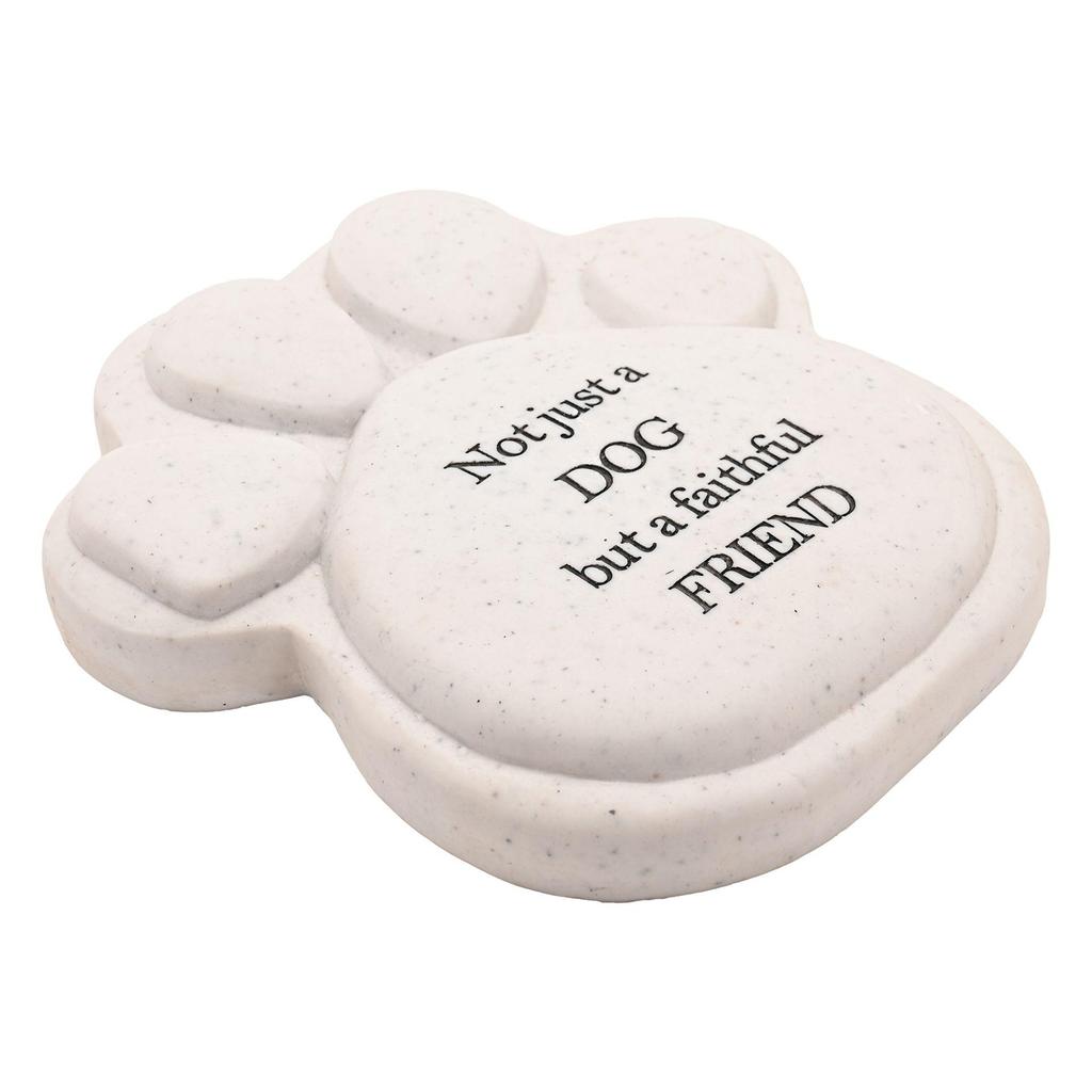Thoughts of You Pawprint Stone - Dog & Friend