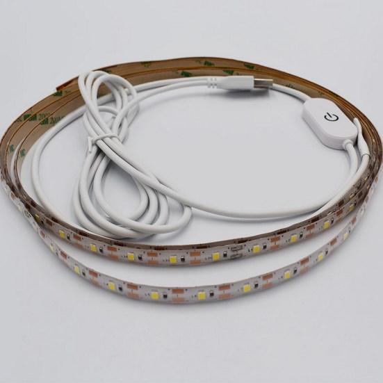 Светодиодная лента с регулируемой яркостью, без мерцания, самоклеящаяся, простая установка, USB-световая лента с функцией Plug-and-Play, офисные принадлежности