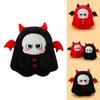 Halloween Black And Red Ghost Skull Plush Doll Pillow For Party And Kids