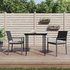 VidaXL Garden Chairs and Cushions Set of 2 Black 54x62.5x89 Cm Rattan 364097