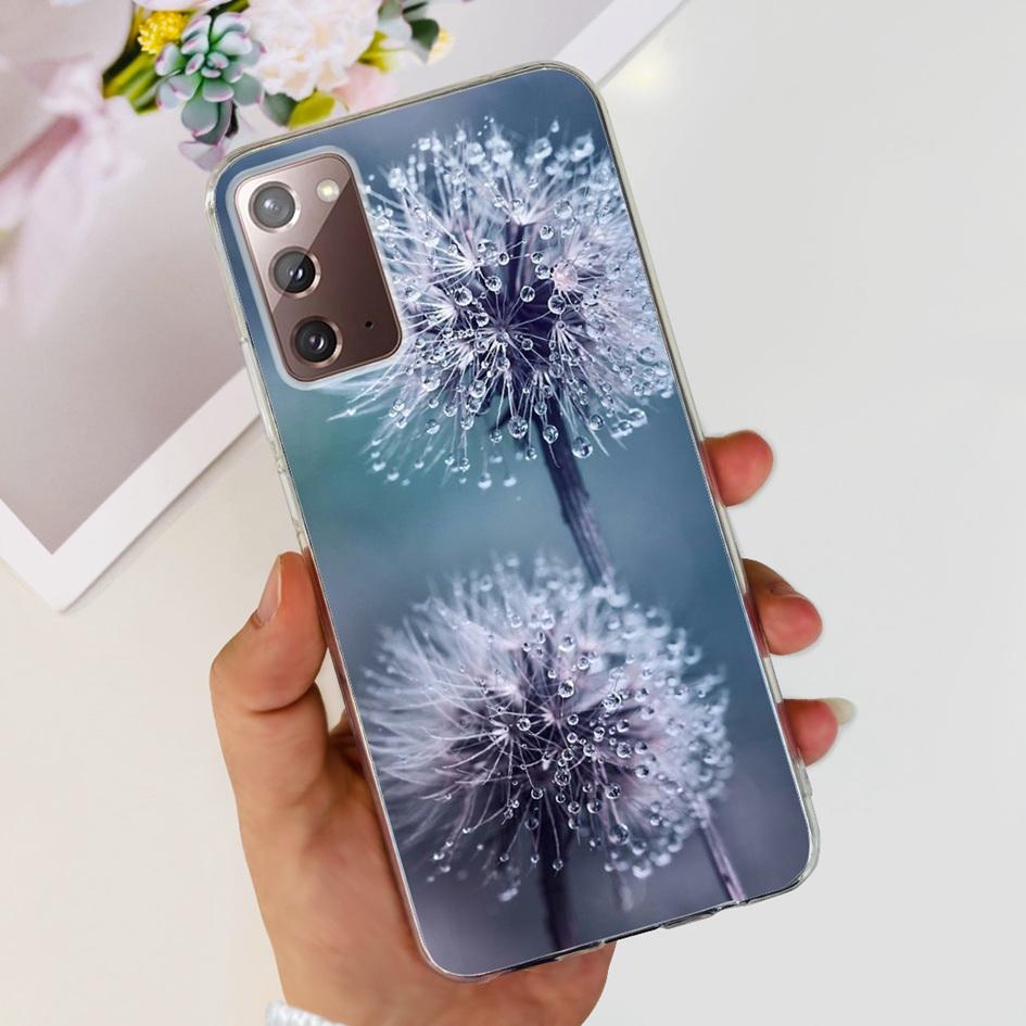 Чехол для Samsung Note 20 5G SM-N981B Популярный Цветок Тонкий Мягкий Силиконовый Чехол для Телефона для Samsung Galaxy Note20 Ultra 5G Funda Capa