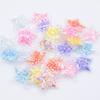 32Pcs 36mm Patches Glitter Star Transparent Plastic Filling Sequin Appliques for DIY Headwear Hair Clips Bow Decor Accessory