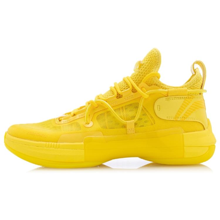 Li Ning Speed 6 Premium Износостойкие Дышащие Средние Баскетбольные Кроссовки Мужские Ананасовый Желтый ABAQ019-4