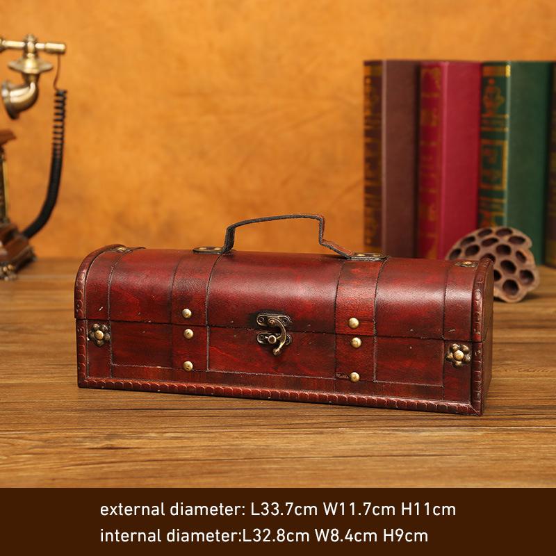 Vintage Archaistic Single/ Double Red Wine Box Portable Wood Wine Box Retro Gift Wine Storage Box Case Bottle Packag With Handle