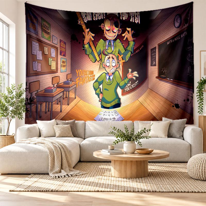 Baldi's Basics Wall Tapestry Home Decor Hanging Cloth Art Background Tapestry for Bedroom