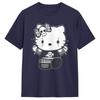 Goth Gothic Hellokitty   Black Satanic T Shirt Leisure Short-Sleeved Tops Summer 100 Cotton O Neck 4XL 5XL 6XL Clothes