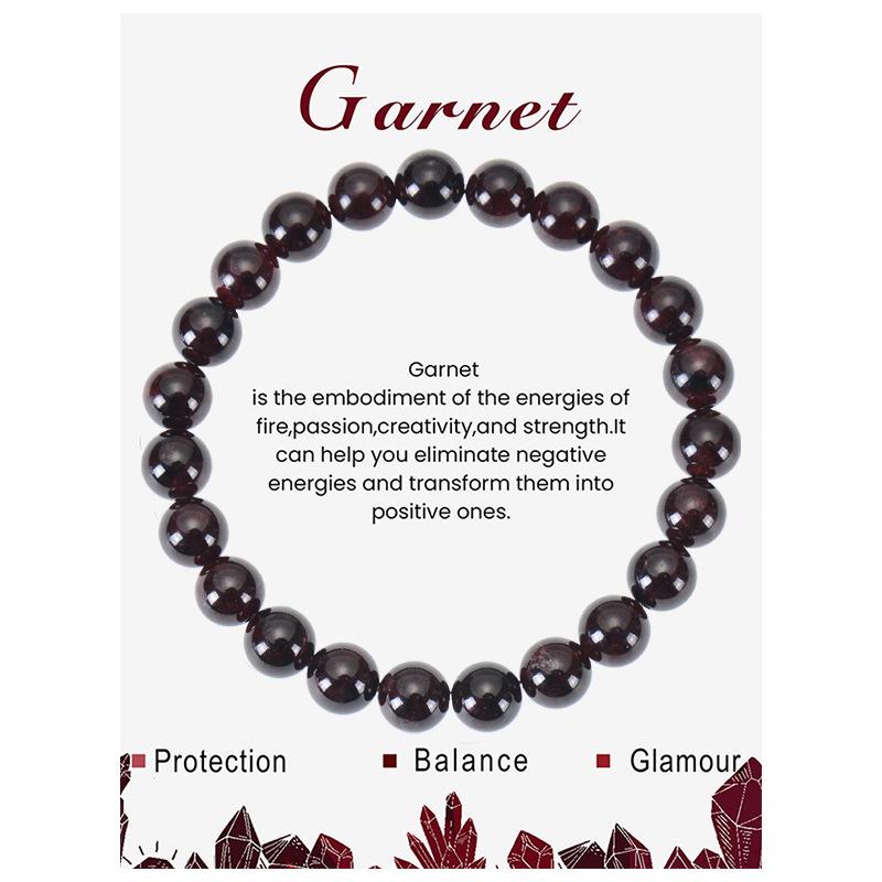 Эластичный браслет из аметиста и агата 8 мм - Украшения из натурального камня