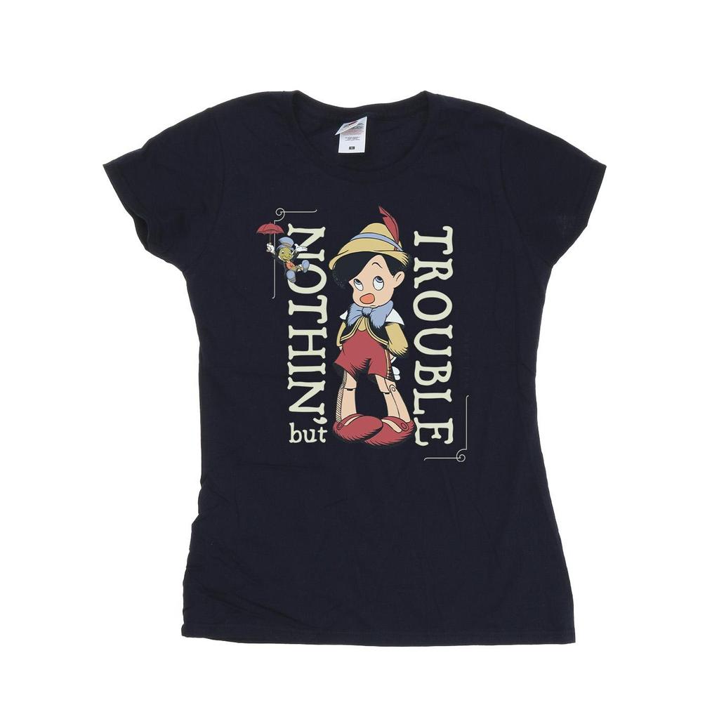 Disney Womens/Ladies Pinocchio Nothing But Trouble Cotton T-Shirt
