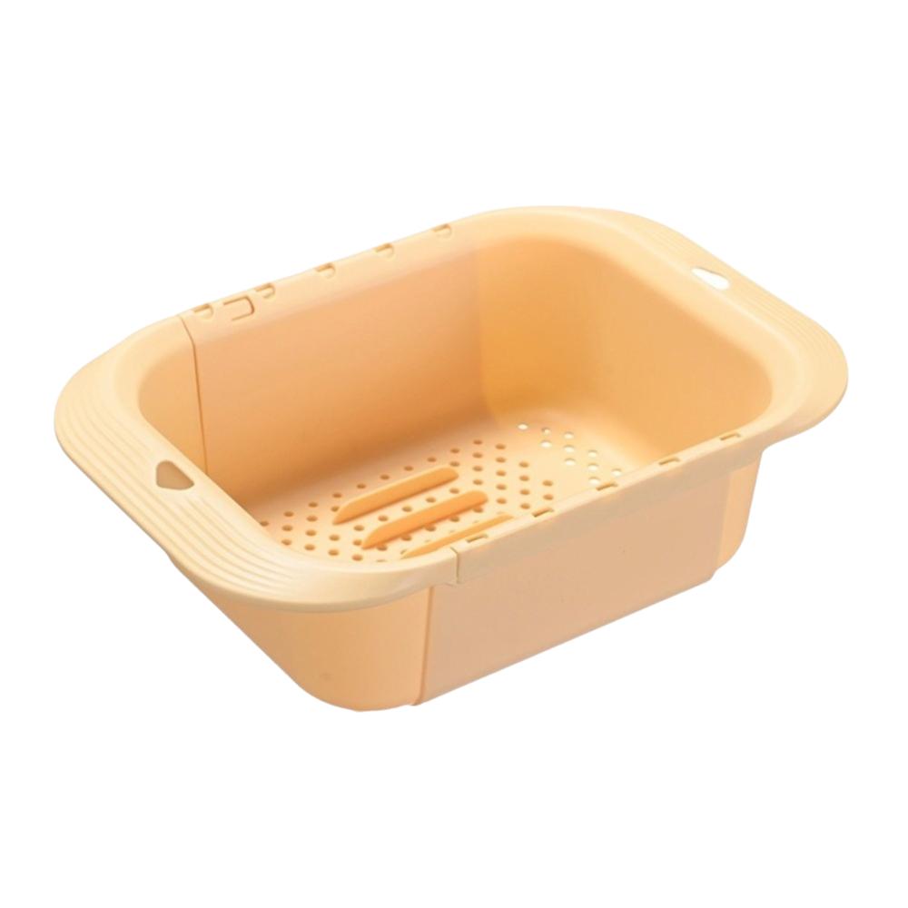 Retractable Fruits Cleaning Basket Large Capacity Vegetable Washing Basin Vegetable Washing