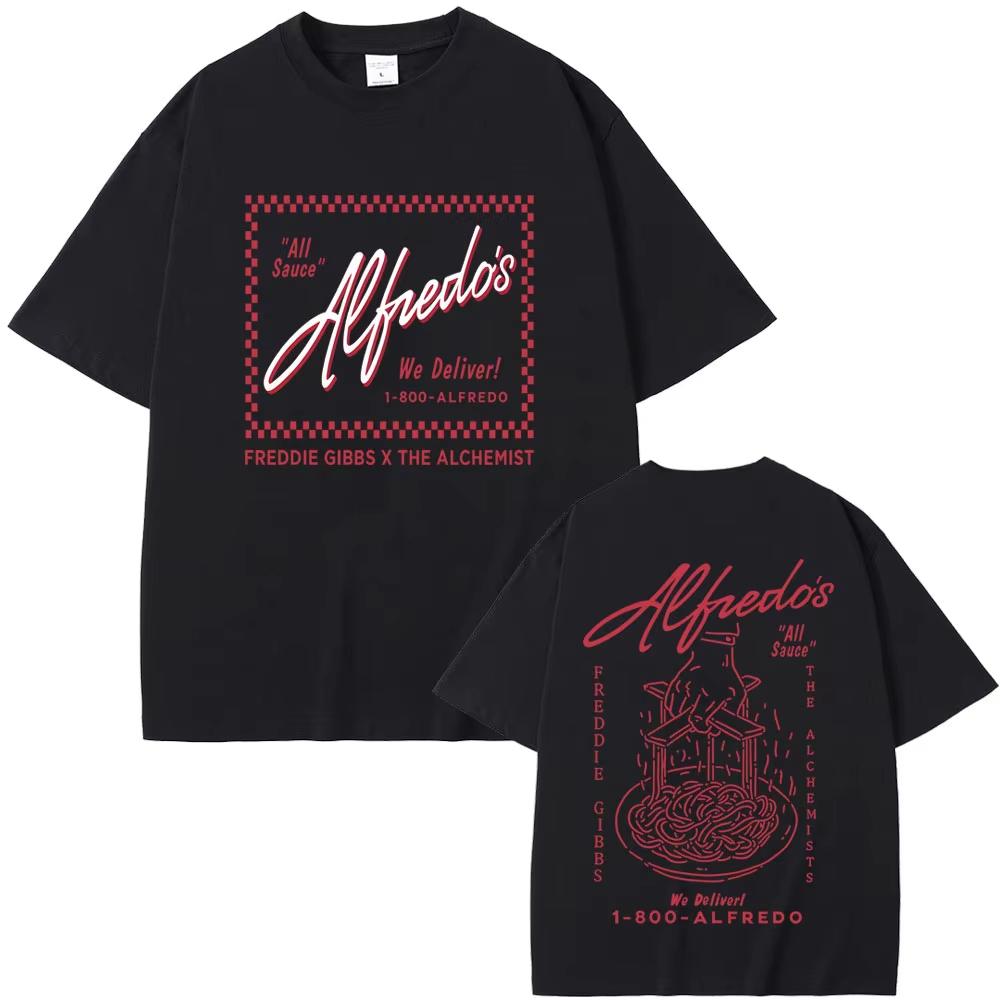 Rapper Freddie Gibbs and The Alchemist Alfredo The Tour T Shirt Unisexs Women Hip Hop Fashion Pop Music Tshirt Pop music Tshirts