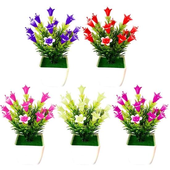 Прекрасный искусственный цветок в горшке, изысканная яркая имитация