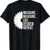 Смешная футболка для папы Измерь Отрежь Поклянись Мастер Футболка на День отца