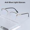 Women'S Large Frame Anti Blue Light Glasses Ultra Light Cat Eye Metal Frame Outdoor Street Photography With Versatile Glasses