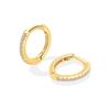 Hot Sale Classical Jewelry Gold Plated S925 Sterling Silver Inlaid Diamond Round Hoop Earrings for Women