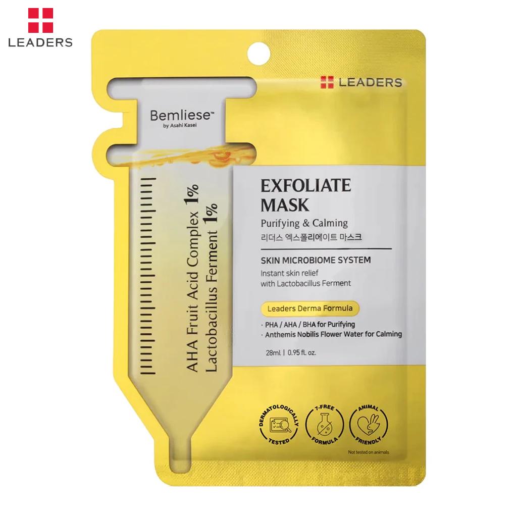 LEADERS Набор масок для лица (Отшелушивающее действие, против прыщей, антиоксидантное, осветление, регенерация, увлажняющий барьер) 28 г. x 6 шт. - корейский уход за кожей