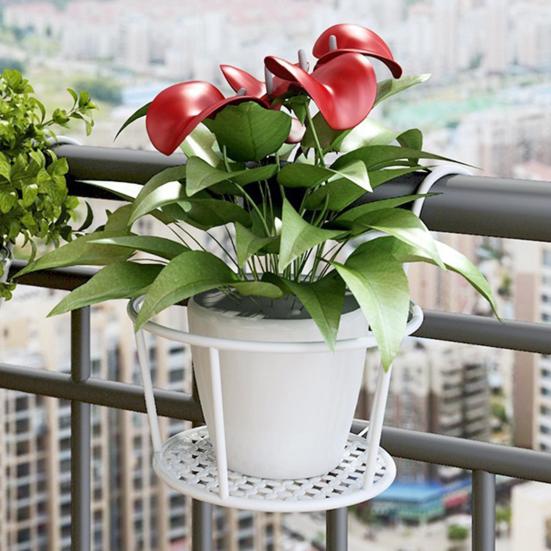 Полка для растений, простая установка, многофункциональный железный забор, балкон, подвесная корзина для цветов, украшение дома