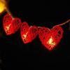 3m Valentine's Day String Light Decor 20 Leds Red Heart Shape Light Battery Operated Heart Shape Light for Home Valentines Wedding Party Anniversary