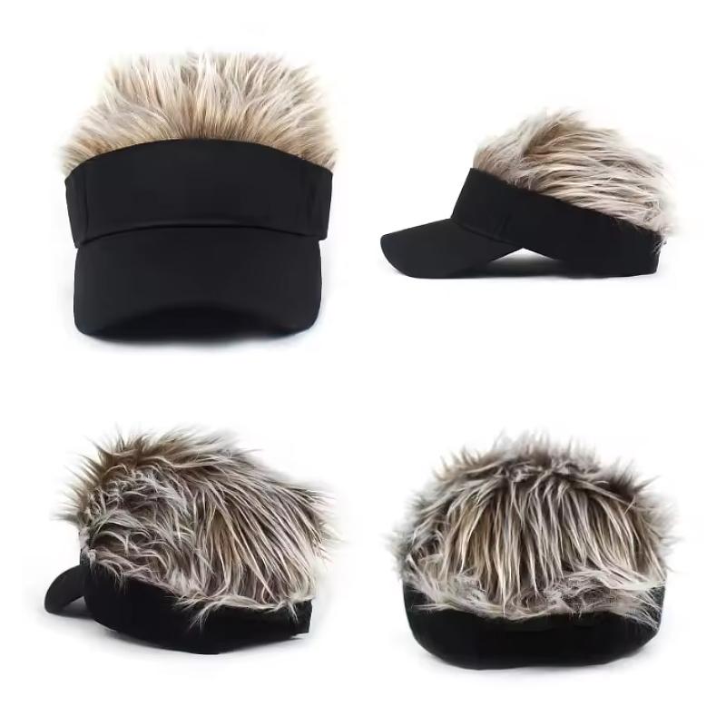 1 шт. бейсболка забавная кепка с козырьком интерес дышащая хип-хоп интегрированный тип солнцезащитная кепка парик