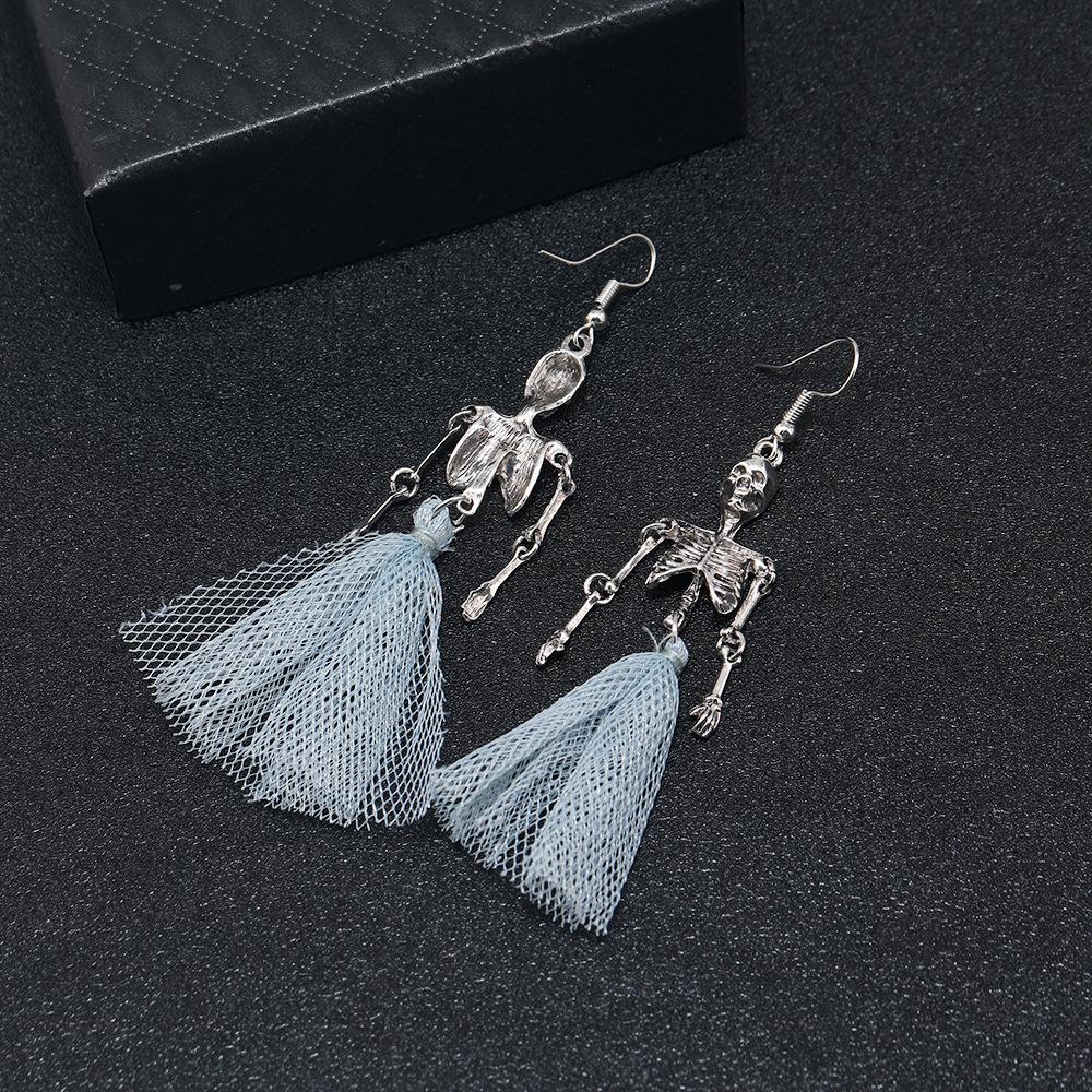 Серьги на Хэллоуин, креативные серьги в стиле панк-хип-хоп с черепом для пары