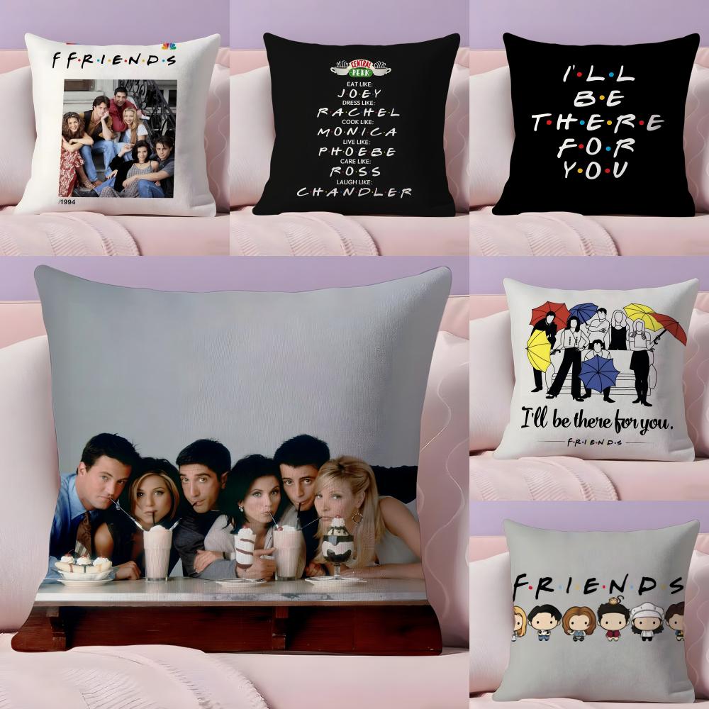 Classic TV Show FFriends Cushion Cover Plush Fabric Soft DoubleSided Printed Sofa Warm Winter Home Gift Pillow Cover