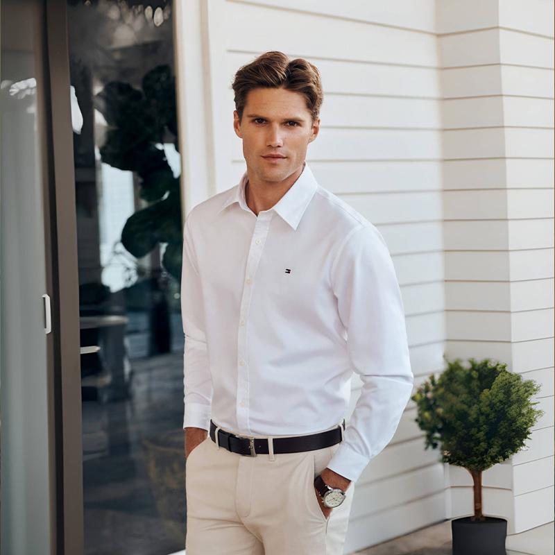 Tommy Hilfiger Shirts Men's Lapel Moderate MW0MW38763