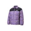 Li Ning Phil Hackett Collaboration Color Block Printed Loose Short Down Jacket Men Upperwear Dark-Crystal-Purple AYMT173-3