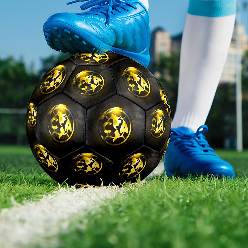 Футбольный мяч с логотипом Club America, разноцветный, подходит для всех возрастов, сшит машинным швом, материал ПВХ, соревновательного качества, прочный и с высоким отскоком
