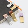 Multifunctional Metal Wallet with Leather Journal and Pen Clip Notebook