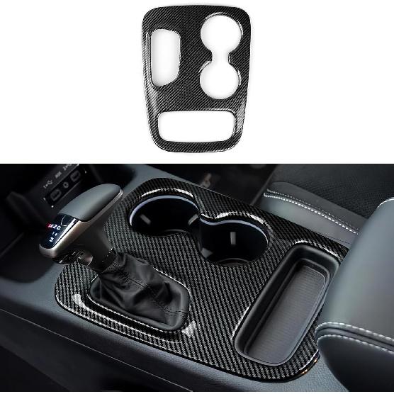 Car Gear Shift Panel Decals For 2018 Dodge Durango Accessories Carbon Fiber Interior Stickers