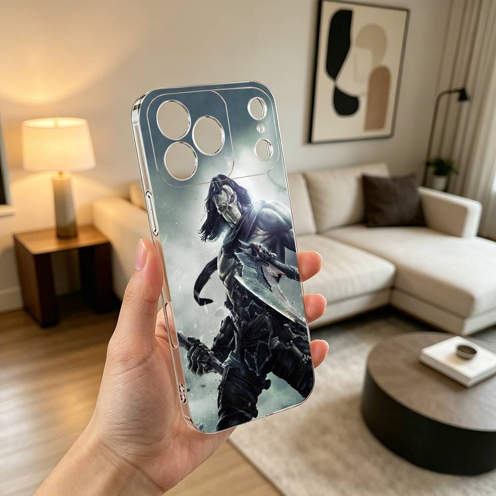 Чехол для телефона D-Darksiders для iPhone 17 16 15 14 13 12 11 Mini Pro Max Plus Прозрачный чехол