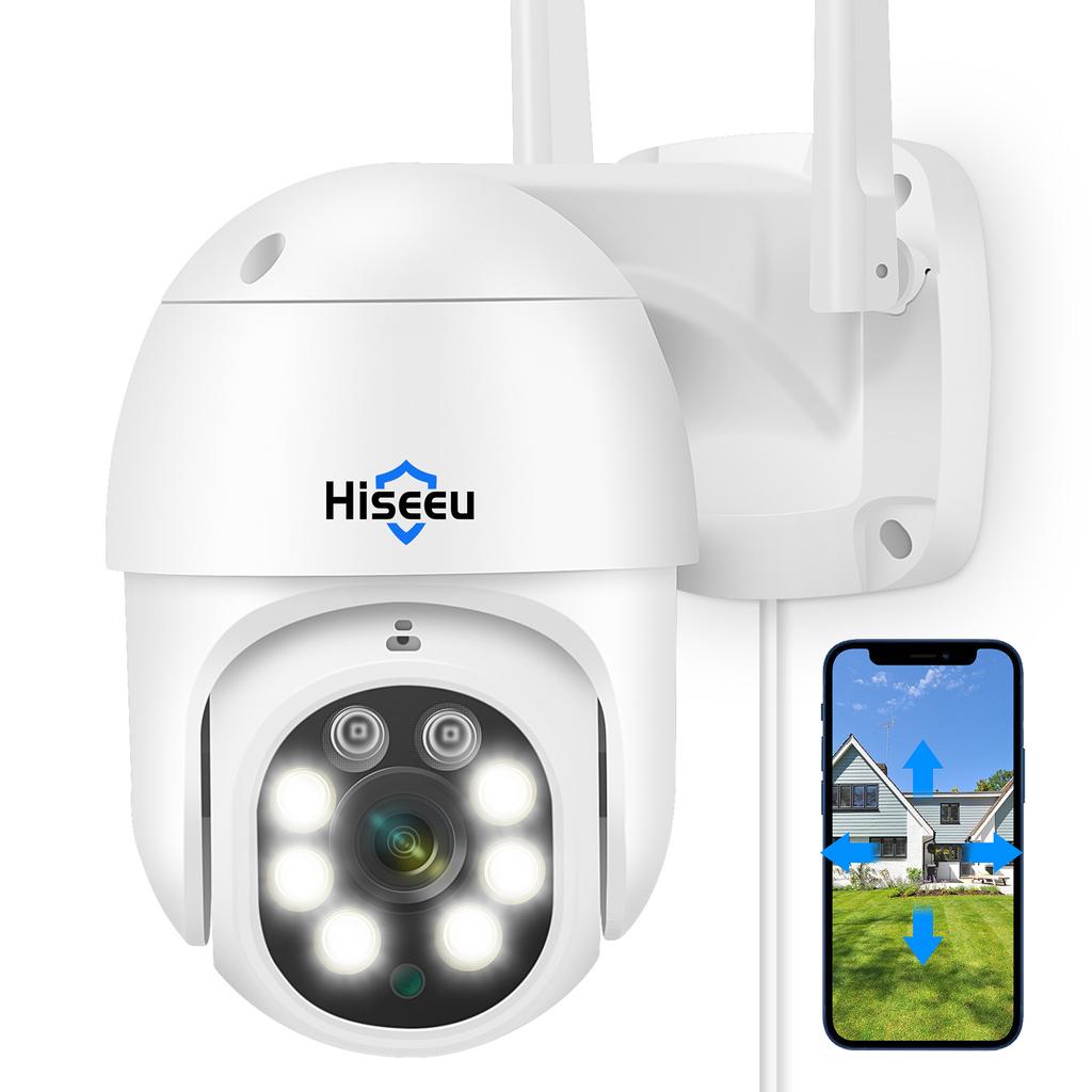 Hiseeu WHD305 5MP Wireless Monitor Camera Wall Mount Smart WiFi Camera 5X Digital Zoom IP66