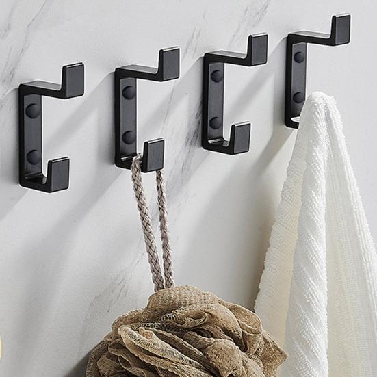 1 комплект настенных крючков, сверхмощные алюминиевые настенные крючки для хранения, компактные вешалки для одежды, пальто, шапки, полотенец