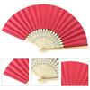 Веер бамбуковый бумажный складной веер для DIY свадебного украшения подарок гостю на свадьбу день рождения летнюю вечеринку