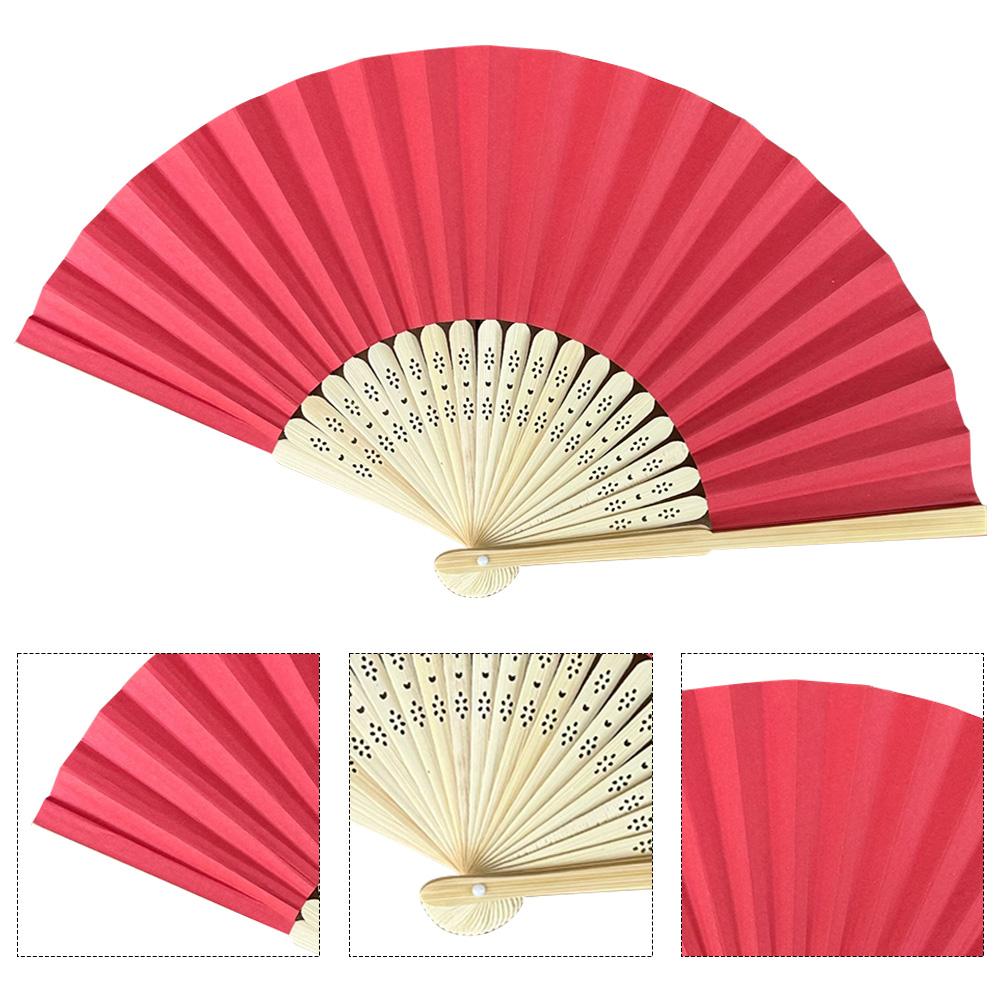 Веер бамбуковый бумажный складной веер для DIY свадебного украшения подарок гостю на свадьбу день рождения летнюю вечеринку