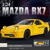 1:24 Mazda RX7 RX-7 Супер Спортивный Автомобиль Звук и Свет Инерционный Механизм Коллекция Украшения Моделирование Литая Модель Машины Литье Детская Игрушка Подарок Мальчику