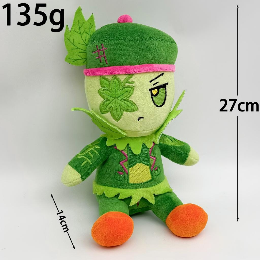 28Cm Block Tales Griefer Plush Doll From Rpg Game Stuffed Animal Toy With Red Eyes Green Jacket And Pants