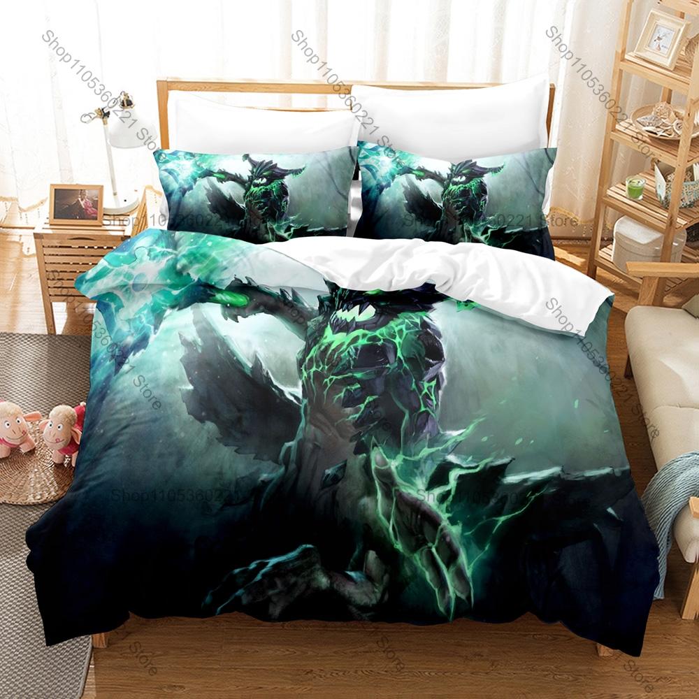 Dota 2 3PCS Bedding Set Duvet Cover And Two Pillowcases Microfiber 3D Digital Printed Game Bed Linens Home Decoration