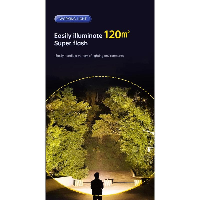 Портативный светодиодный фонарь для кемпинговой палатки, перезаряжаемый прожектор высокой мощности 50 Вт, уличное аварийное освещение, водонепроницаемая подвесная ночная лампа