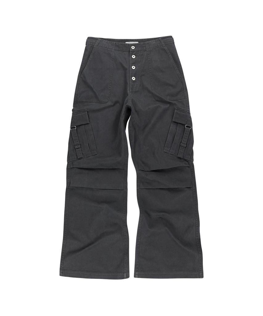 SLOWACID Button Fly Tech Cargo Pants [Charcoal]