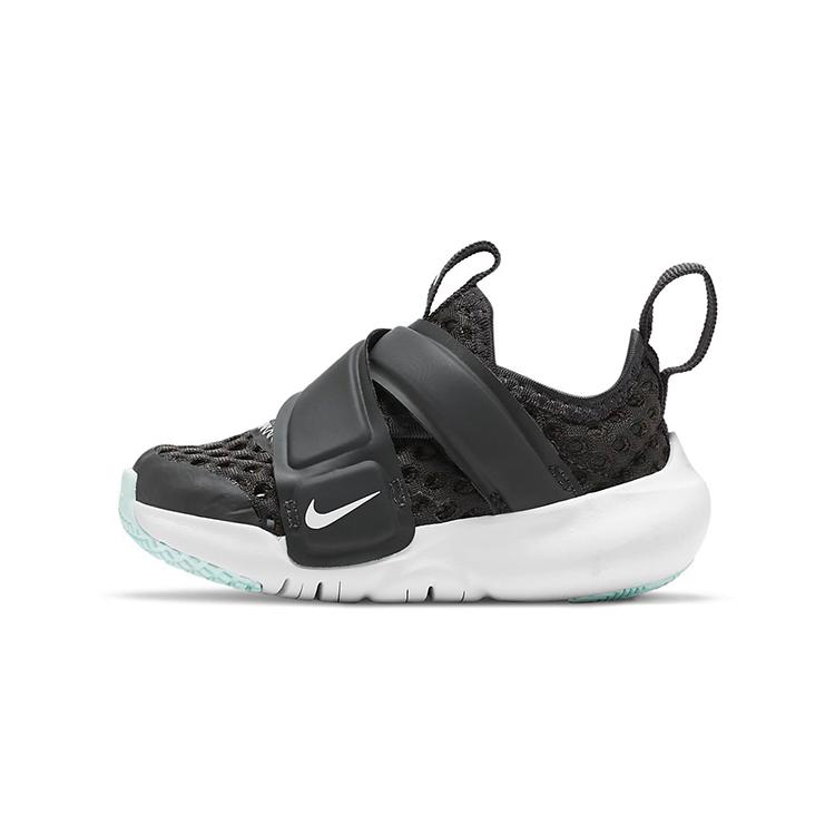 Nike Flex Advance BR Противоскользящая Амортизация Дышащие Низкие Кроссовки для Бега Черно-Белые Для Младенцев и Малышей DC9367-001