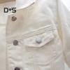 Women's Cropped Denim Jacket Short Sleeve Jean Jacket Lapel Button Down Trucker Coat Summer Casual White Thin Top