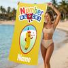 Customizable personalized beach towels Numberblocks themed designs.Suitable for the beach, yoga, sports;ideal as beach accessories