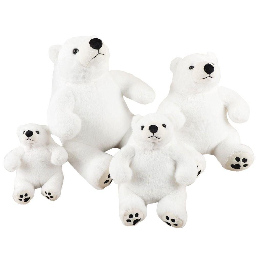 Шарф Сидящий Белый Медведь Плюшевая Игрушка Большие Лапы Животное Плюшевая Кукла Взрослые Дети