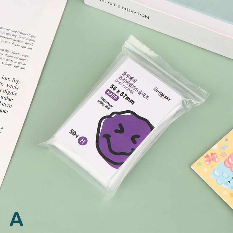 50 шт., рукава с черникой, Kpop, защитный рукав для фотокарт, твердые рукава для карт, верхний загрузчик для фотокарт