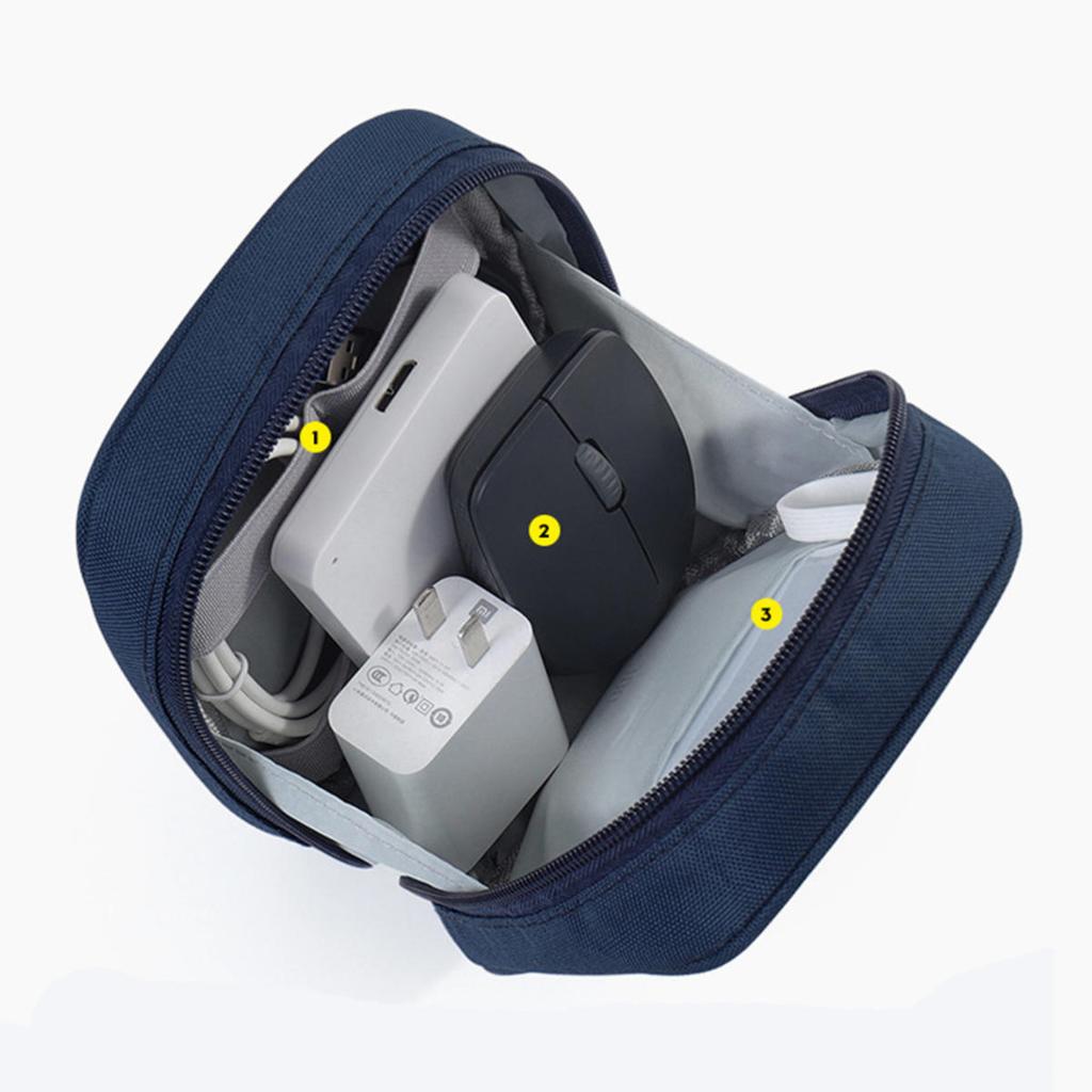Portable Data Cable Organizer Bag Water-proof USB Power Bank Earphone Storage Case Travel Digital Accessories Pouch