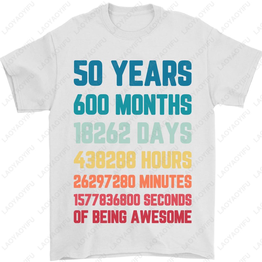 Винтажная Оригинальная Мужская Футболка на 50-летие 1975 г. 50 Лет Наследия Хлопок Ретро Подарок Круглый Вырез Мужской Унисекс Взрослый Стиль Топы