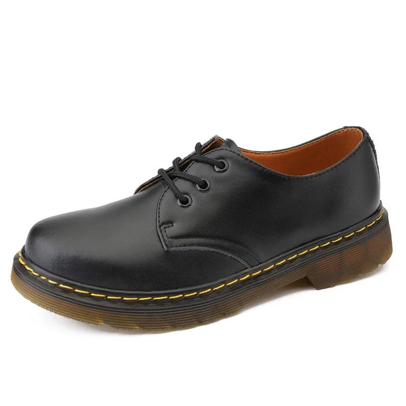 Spring New Thick Bottom Men's Shoes Outdoor Safety Beef Tendon Outsole Genuine Leather Work Shoes Casual Oxford Lace Up Shoes